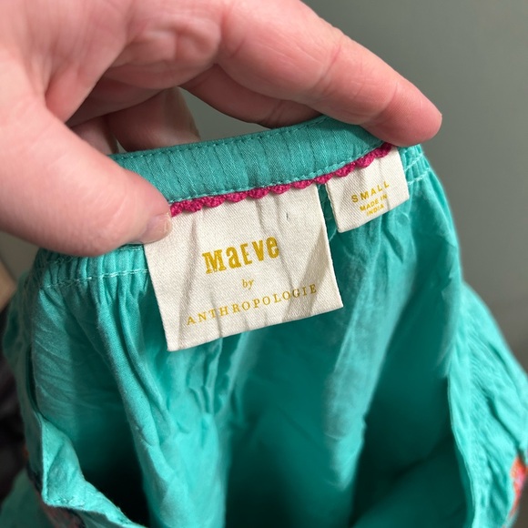 Anthropologie Maeve Embroidered Peasant Blouse floral - Picture 6 of 12